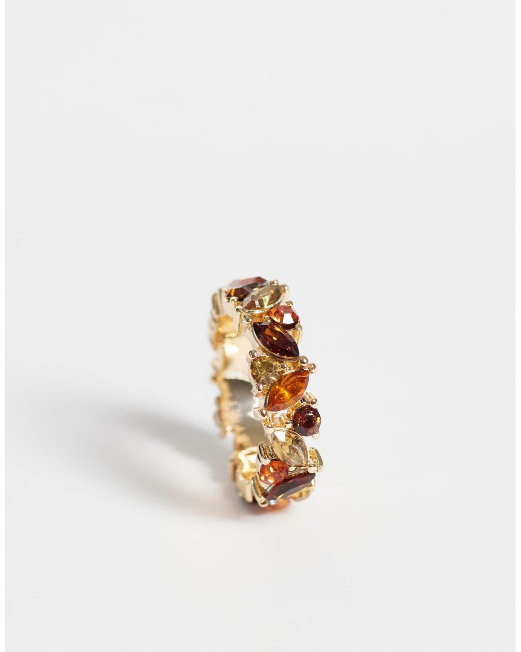 ASOS White Ring mit bernsteinharz