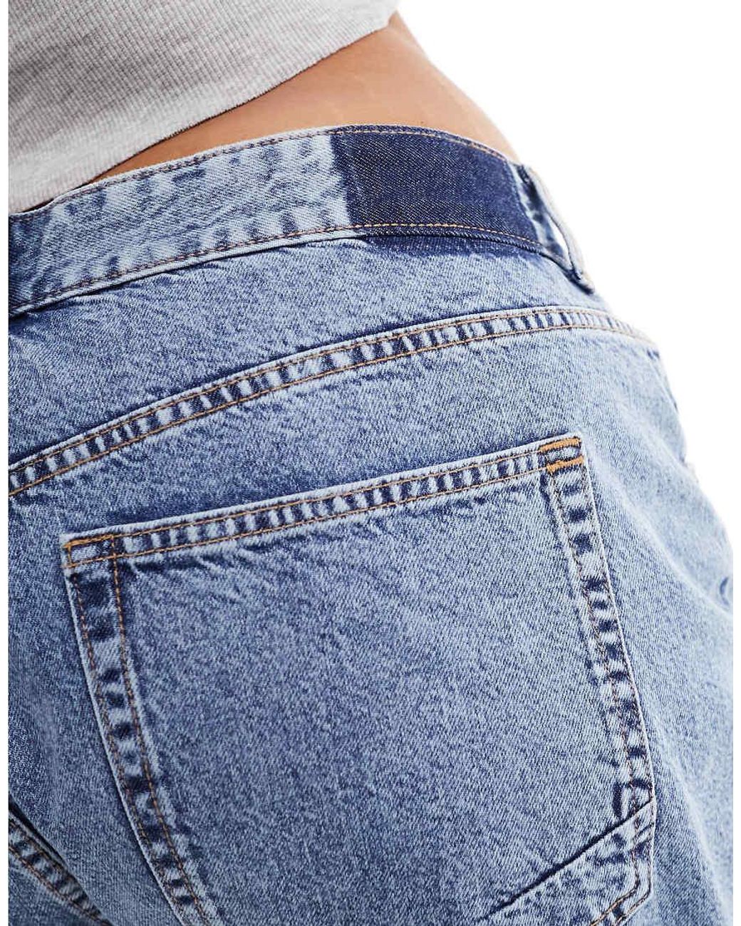 Vaqueros De Talle Bajo Y Corte Holgado De Asos Design Curve ASOS de color Blue