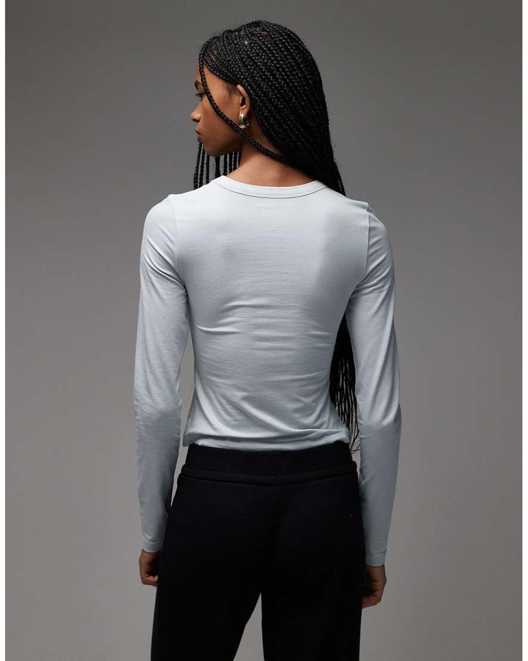 Collusion Gray Long Sleeve Baby Tee