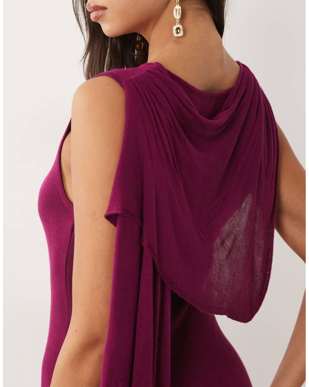 Gina Tricot Red Cape Mini Dress