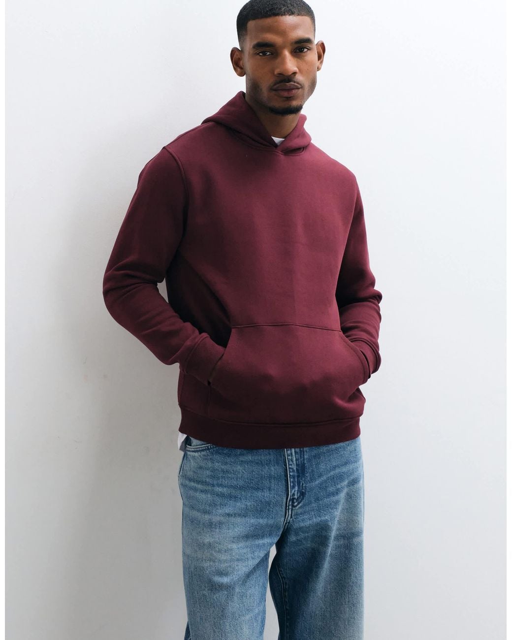 ASOS – basic-kapuzenpullover in Red für Herren