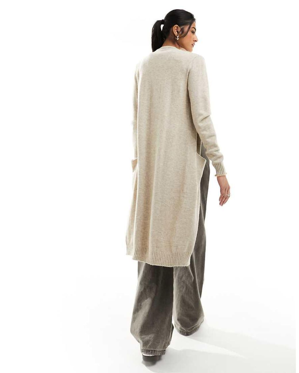 Vila White Longline Cardigan