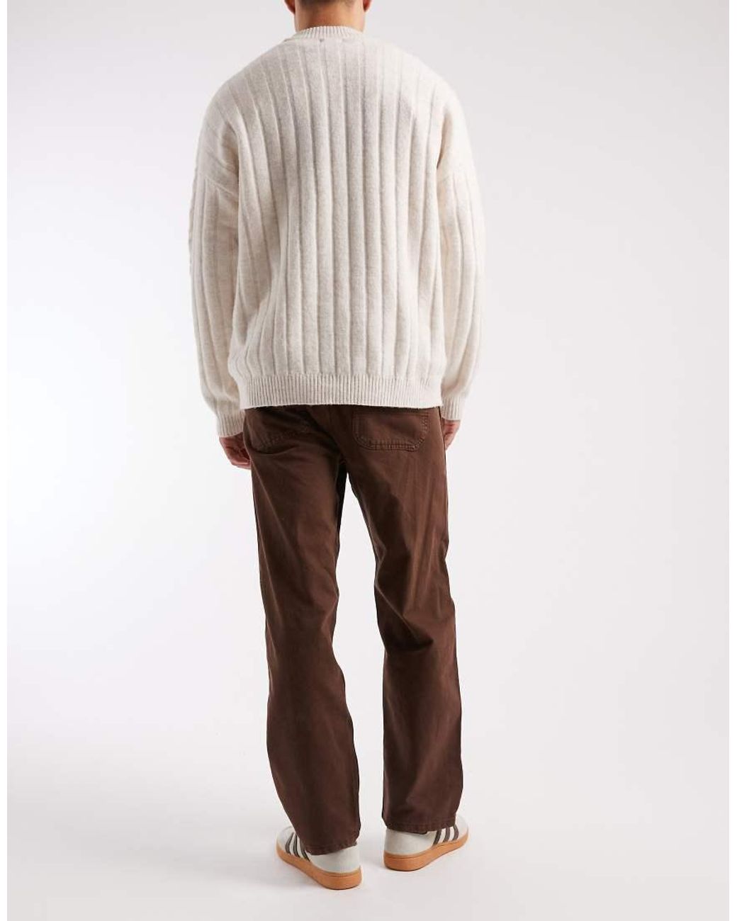 Jack & Jones White Eddie Loose Workwear Jeans for men