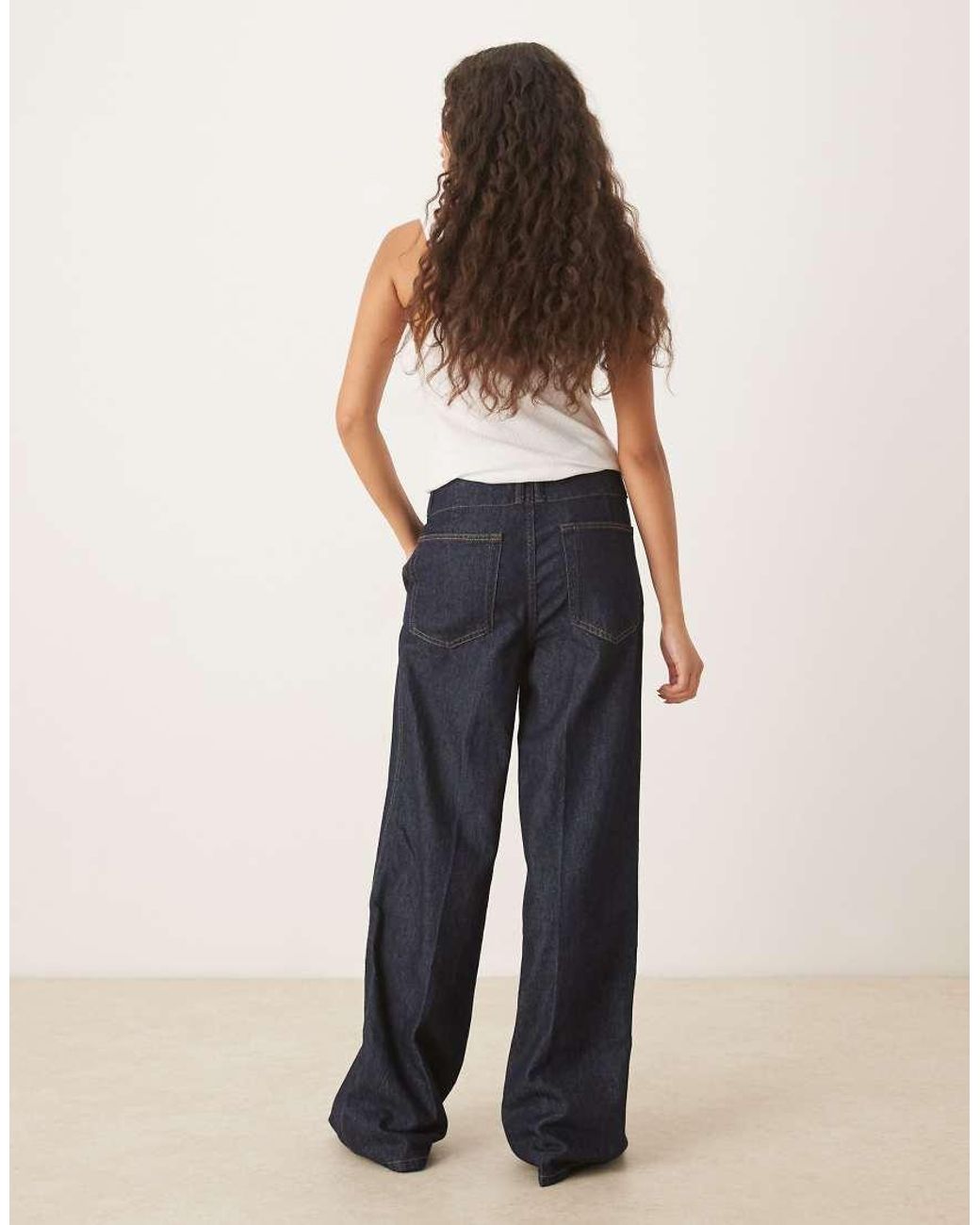 Mango Blue Denim Look Tailored Trouser Co-ord