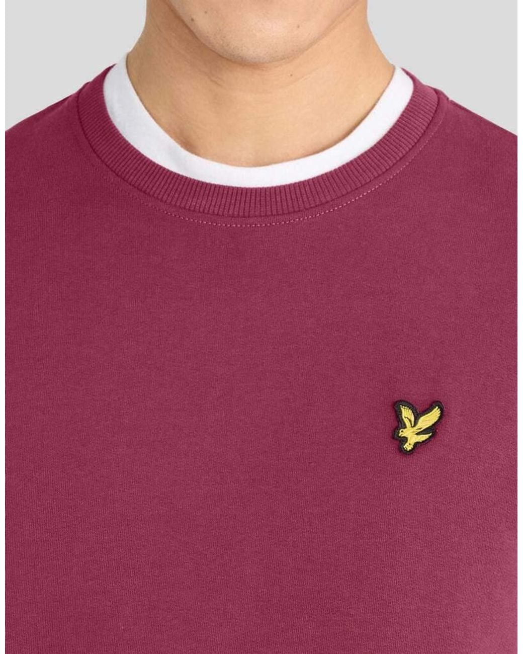 Lyle & Scott Purple Mid Layers Crew Neck Sweatshirt for men