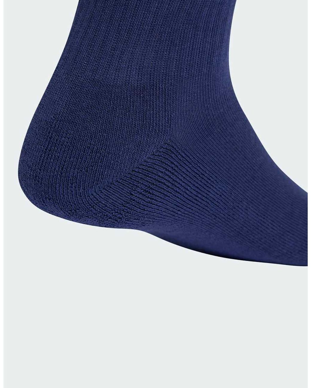 Adidas Originals Blue Trefoil Cushion Crew Socks 6 Pairs