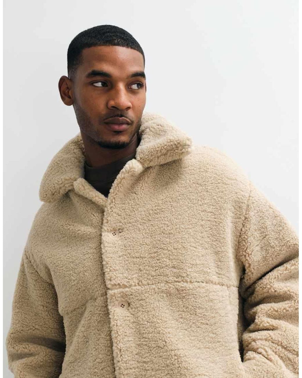 ASOS Oversized Coachjack Van Borg in het Natural voor heren