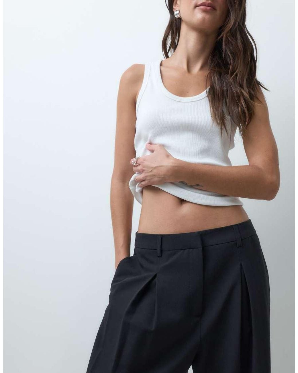Collusion Blue Pleated Wide Leg Trouser