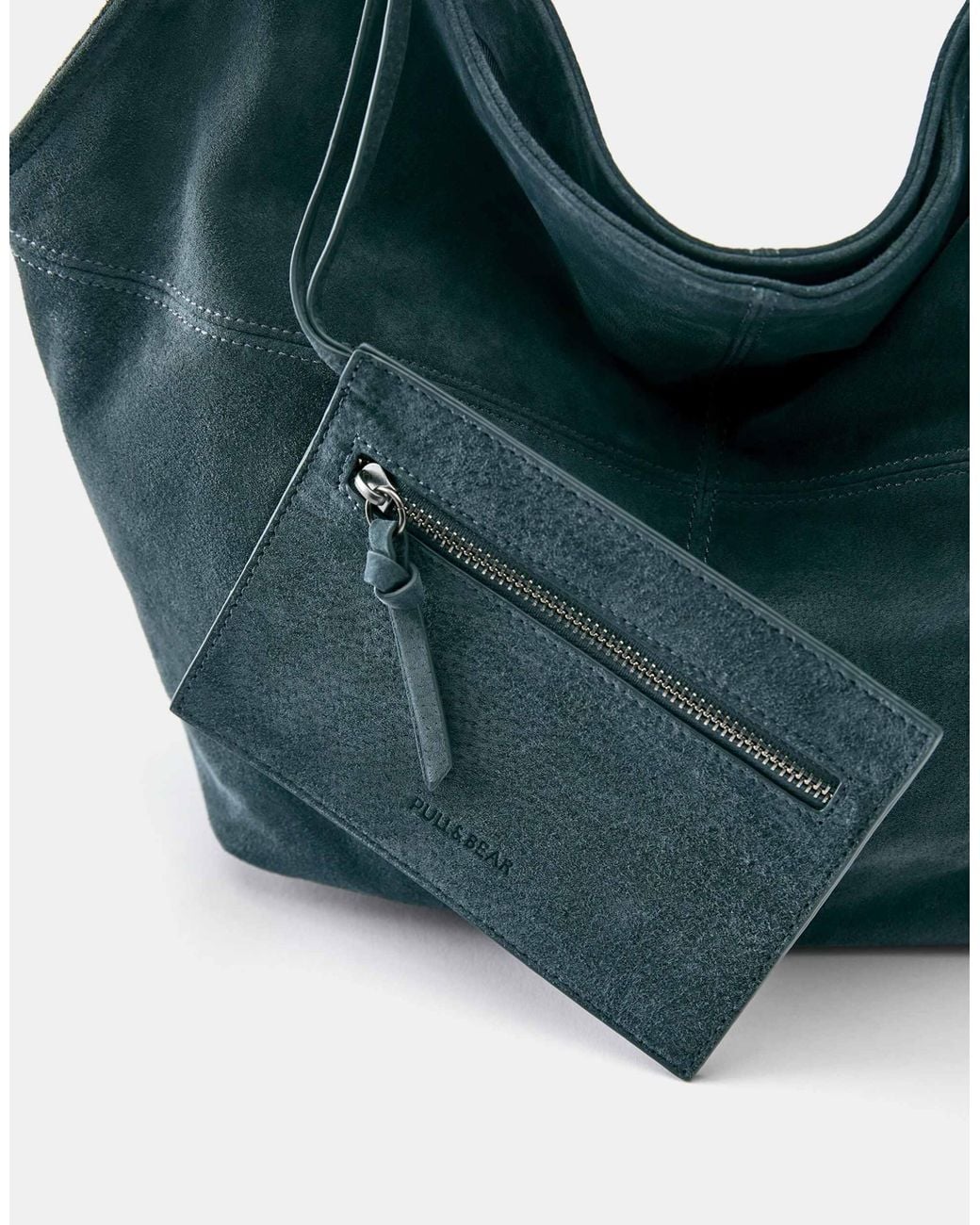 Pull&Bear Blue Shopper aus leder