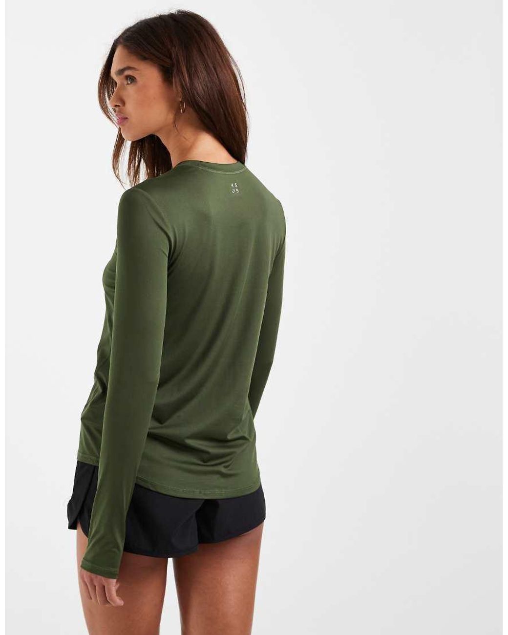 4505 Green Icon Active Quick Dry Long Sleeve Running Top