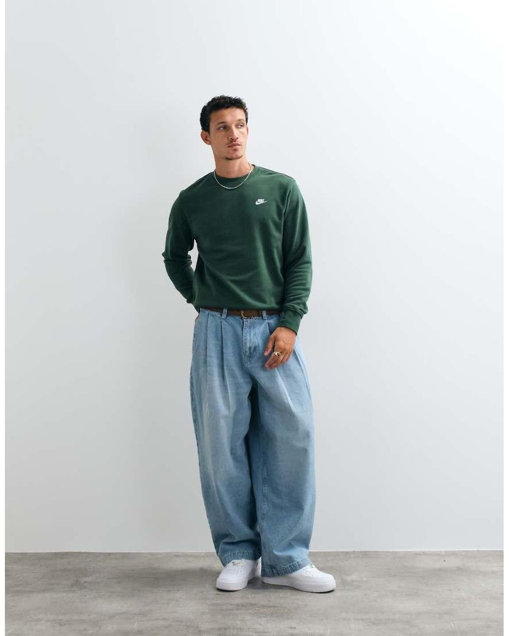 Nike Green Club French Terry Sweatshirt for men