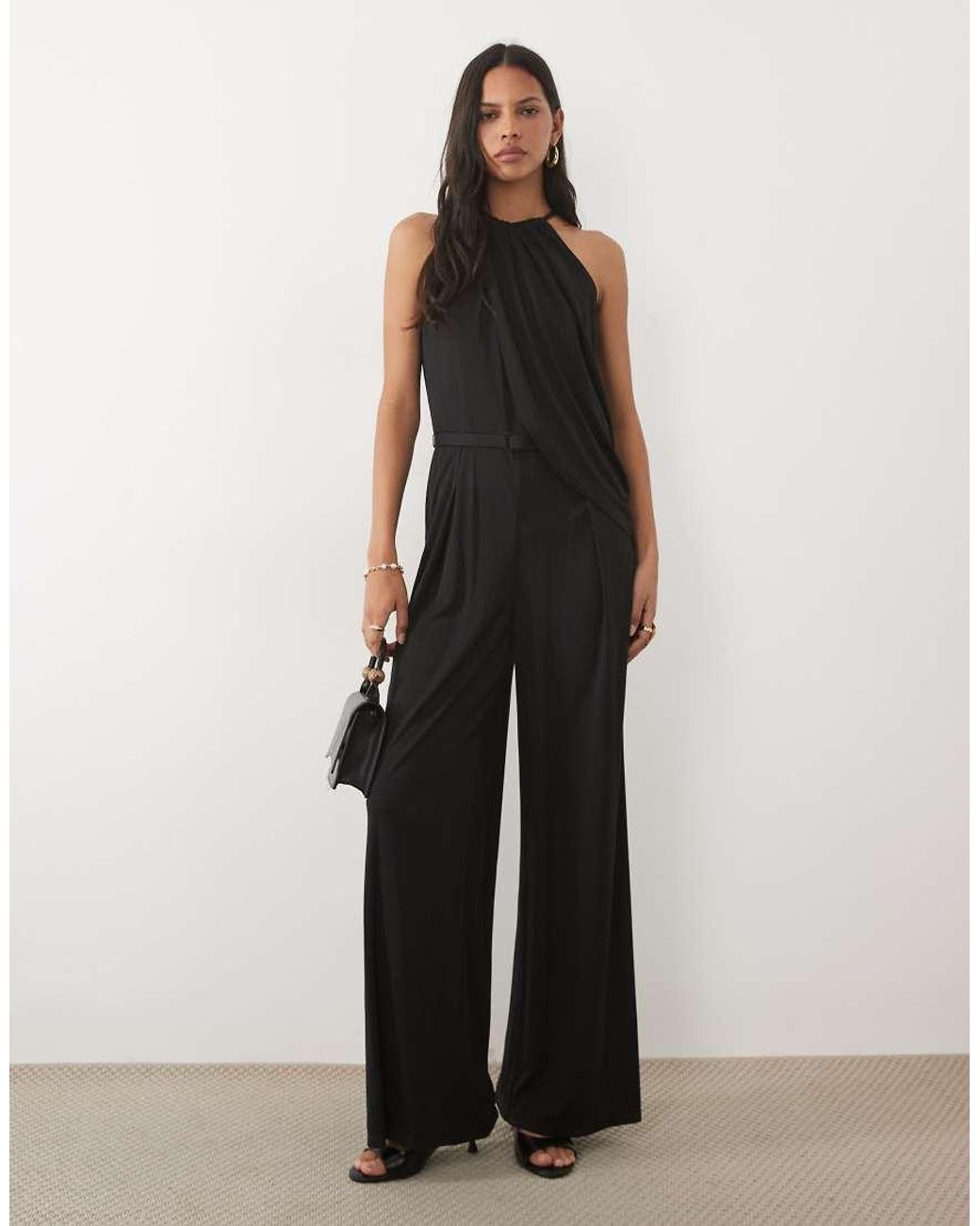 Ralph Lauren Black Sleeveless Evening Jumpsuit