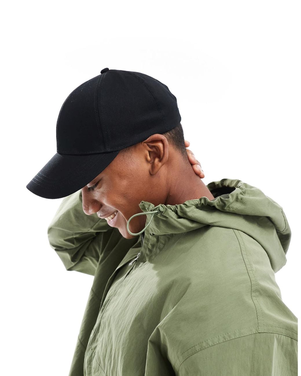 ASOS Black Baseball Cap for men