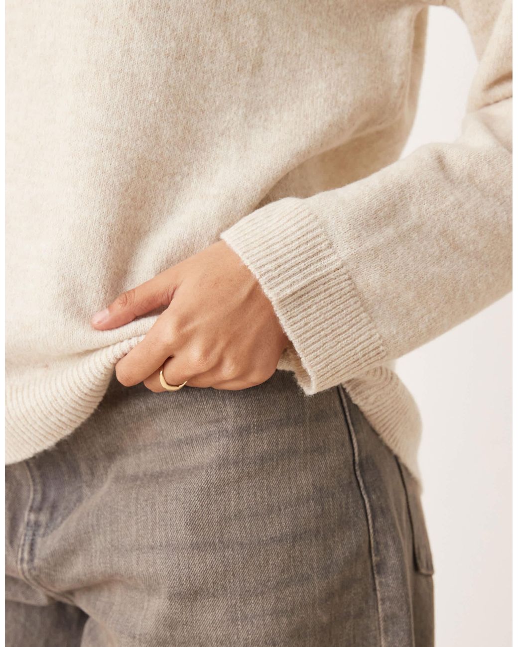 Vila Natural – oversize-strickpullover