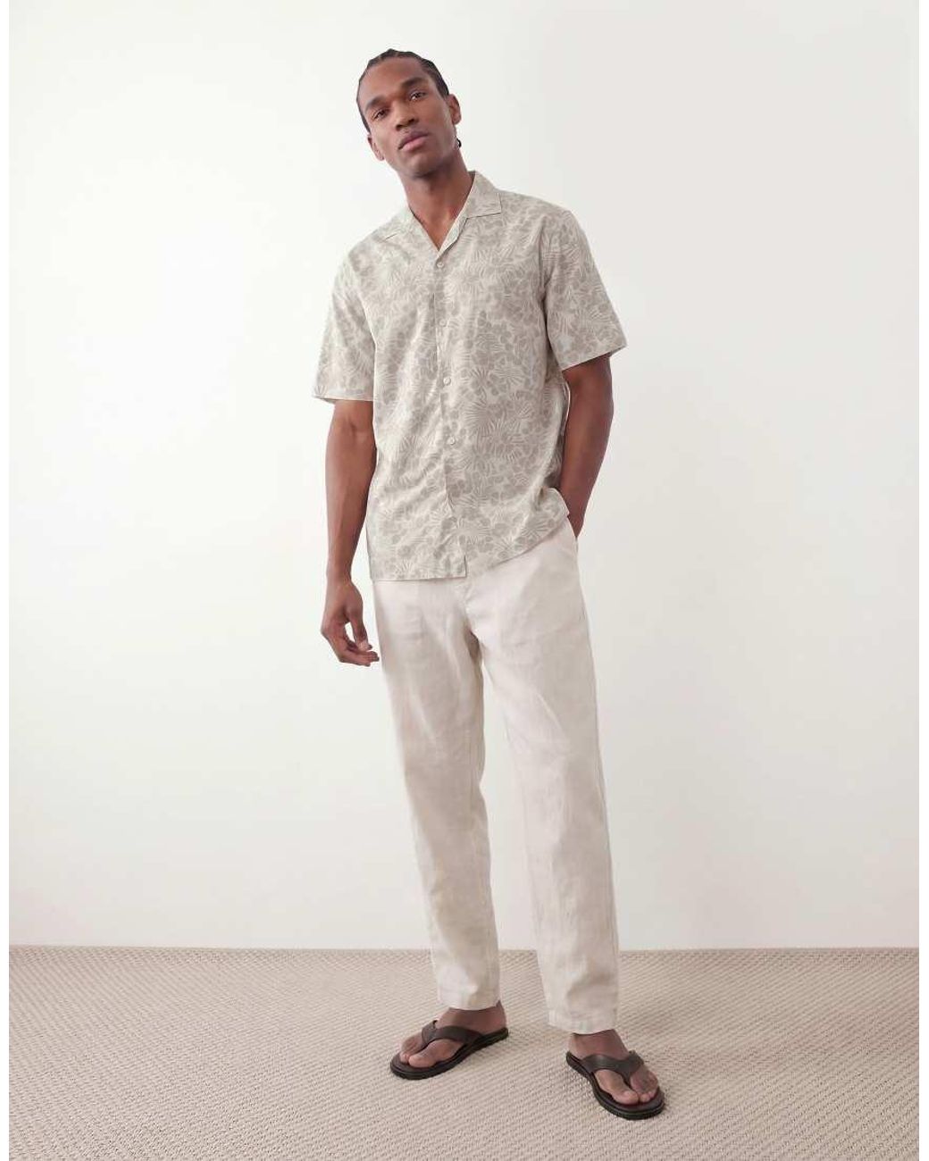 Only & Sons Natural Short Sleeve Shirt for men