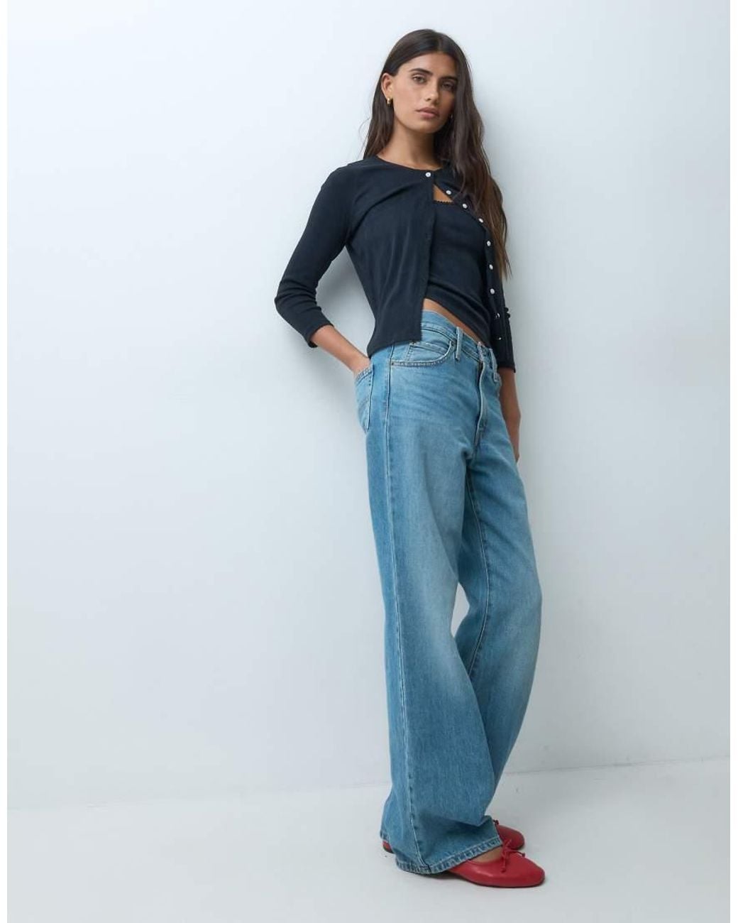 Abercrombie & Fitch Blue Pointelle Cami And Cardigan