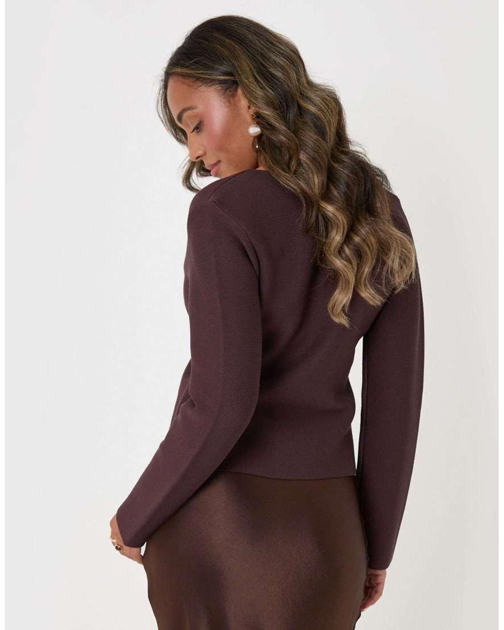 Threadbare Purple Button V-Neck Cardigan
