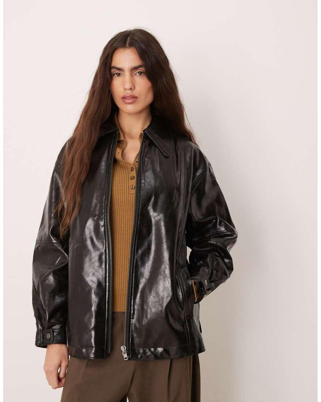 Free People Black Sloane Vegan Jacket
