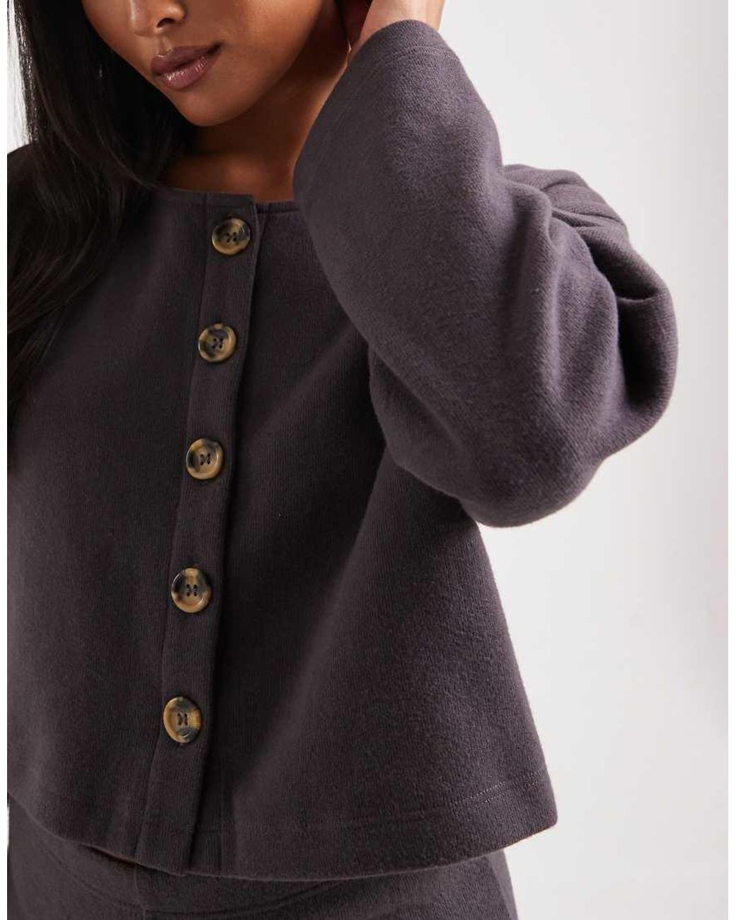 Miss Selfridge Brown Super Soft Cardigan Set
