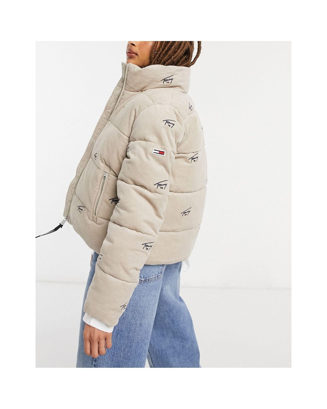Tommy Hilfiger – cord-steppjacke in Natur | Lyst AT