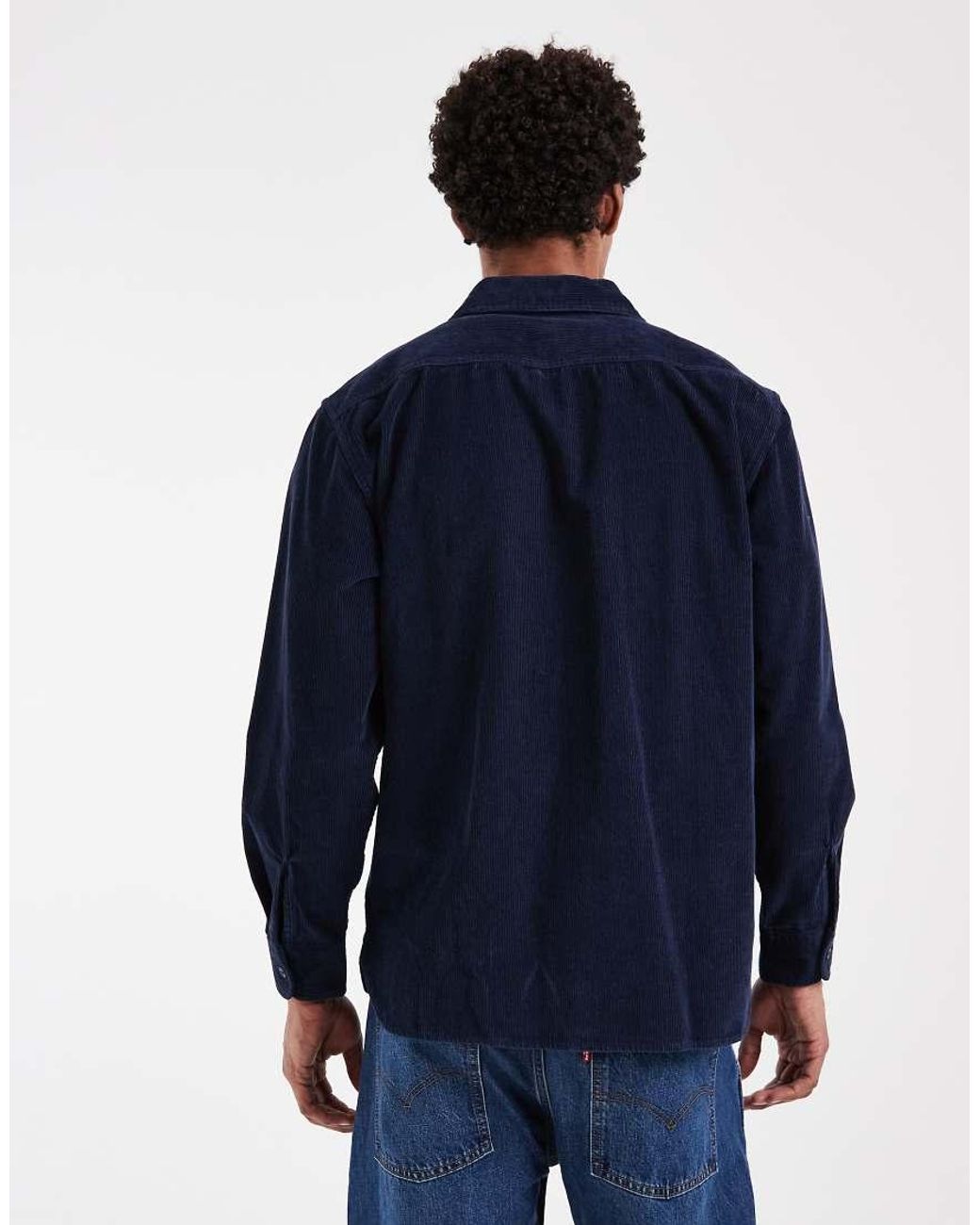 Levi's Blue Cord Double Pocket Shirt for men