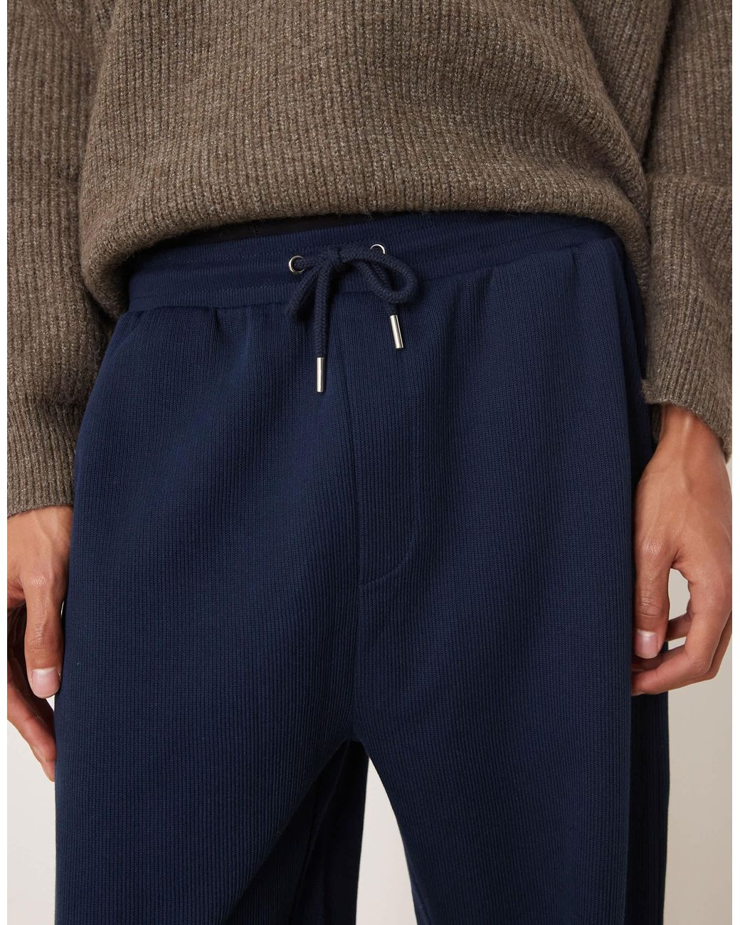 ASOS Blue Tapered Cuffed Jogger for men