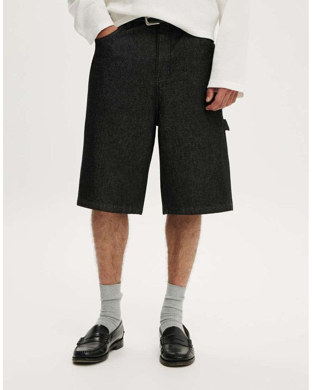 Cotton On White Super Baggy Jort for men