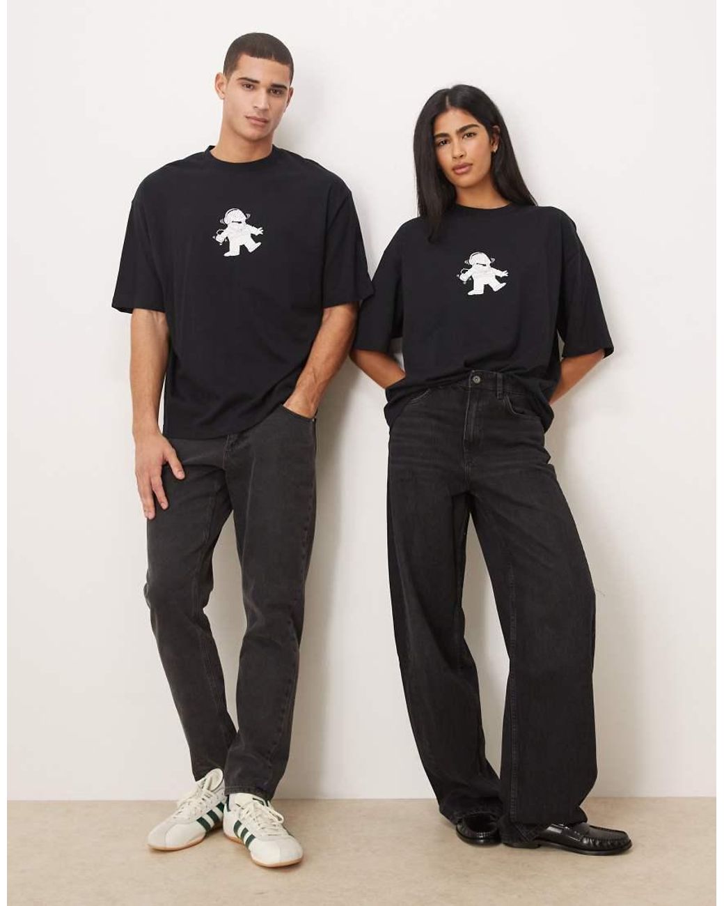 ASOS Black Oversized T-Shirt With Simpsons Print for men