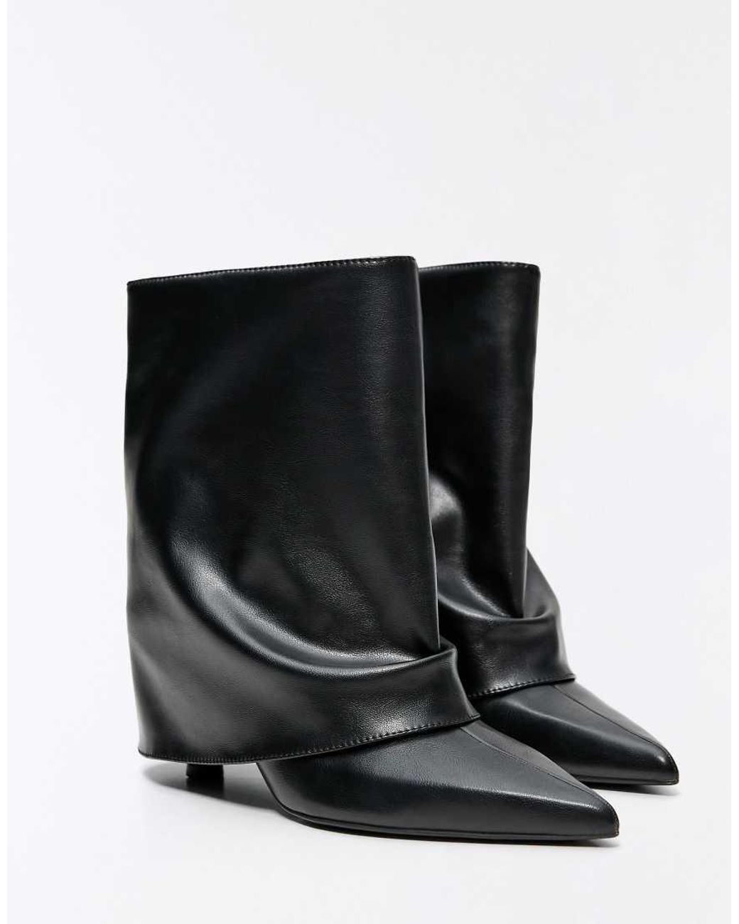 Bershka White Trouser Ankle Boots