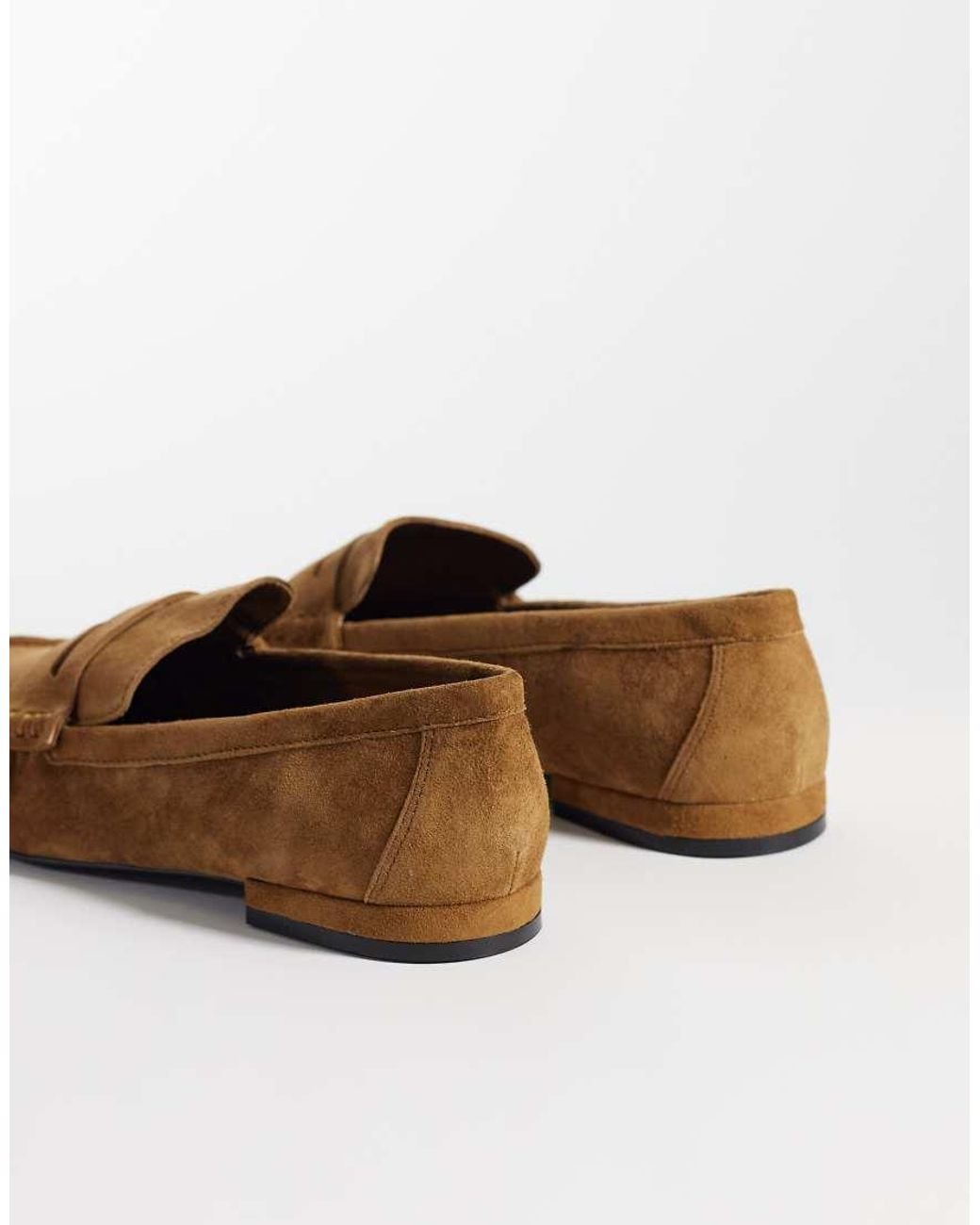 Mango White 100% Leather Suede Loafer