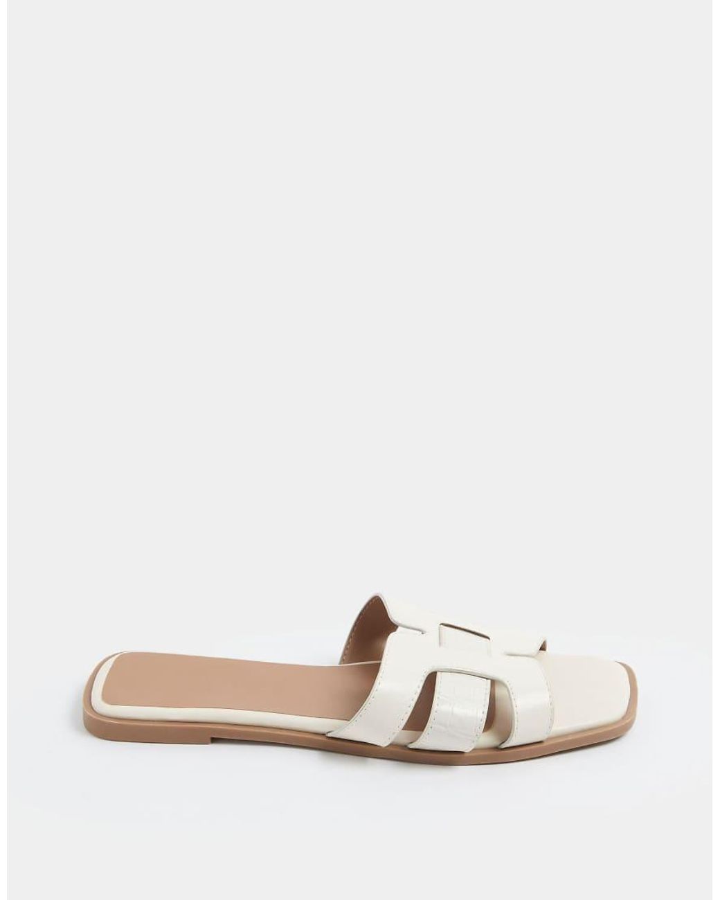 Yours Clothing Natural Mule Sandals