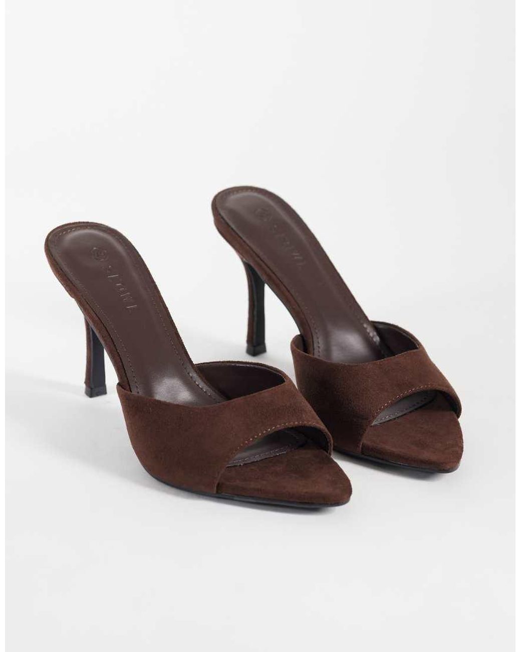 SEQWL Brown Ocon Heeled Sandals