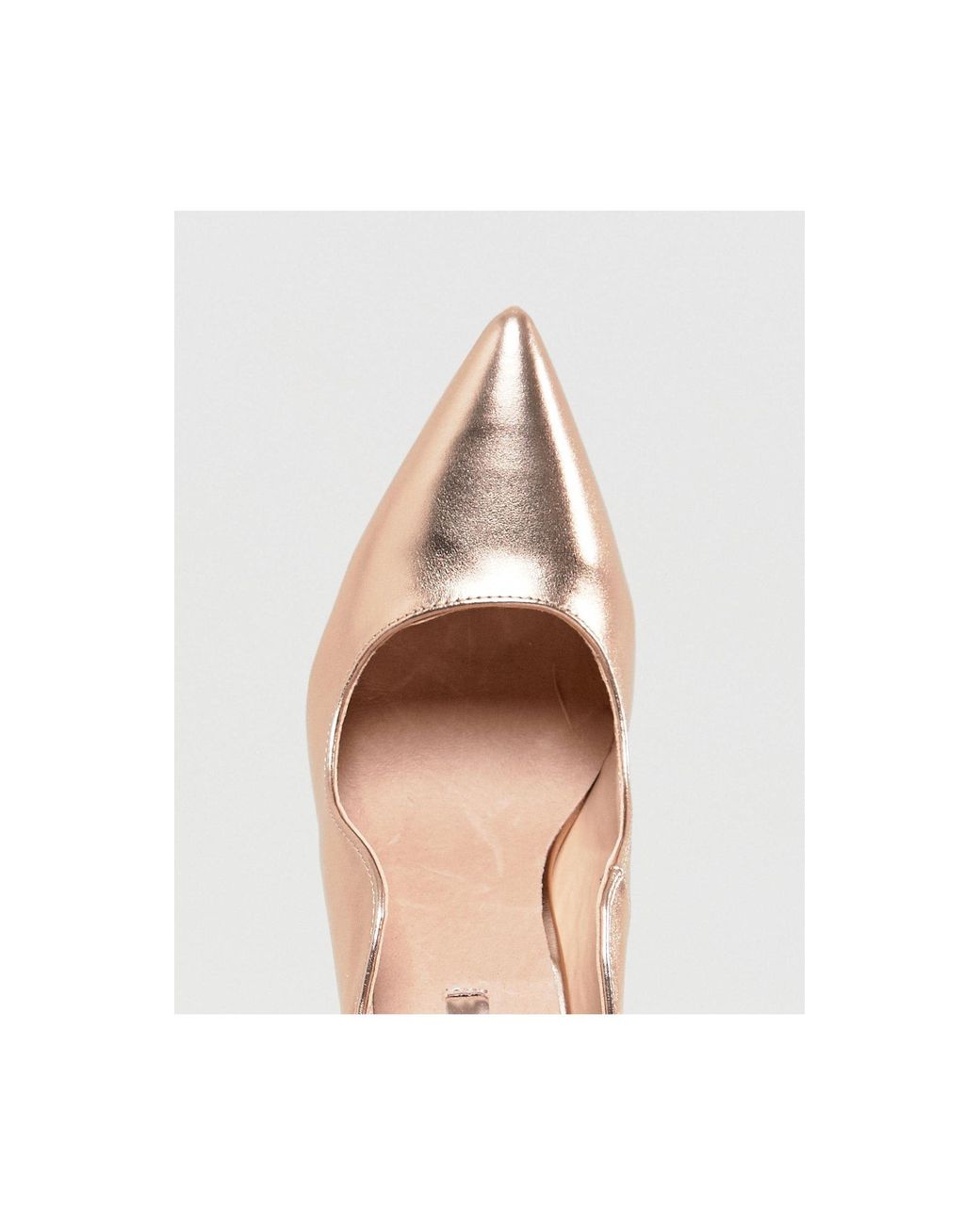 Lost Ink Denim Rose Ankle Strap Court Shoes in Gold (Metallic) | Lyst