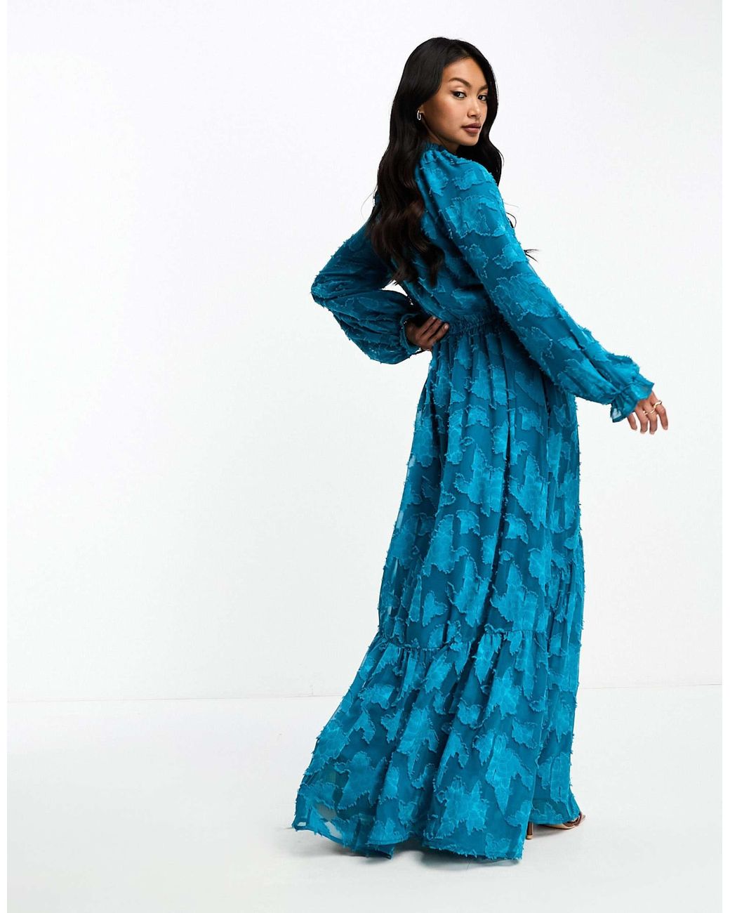 asos long sleeve dresses ASOS Design - Maxi Dress - Women - Polyester - 2 US