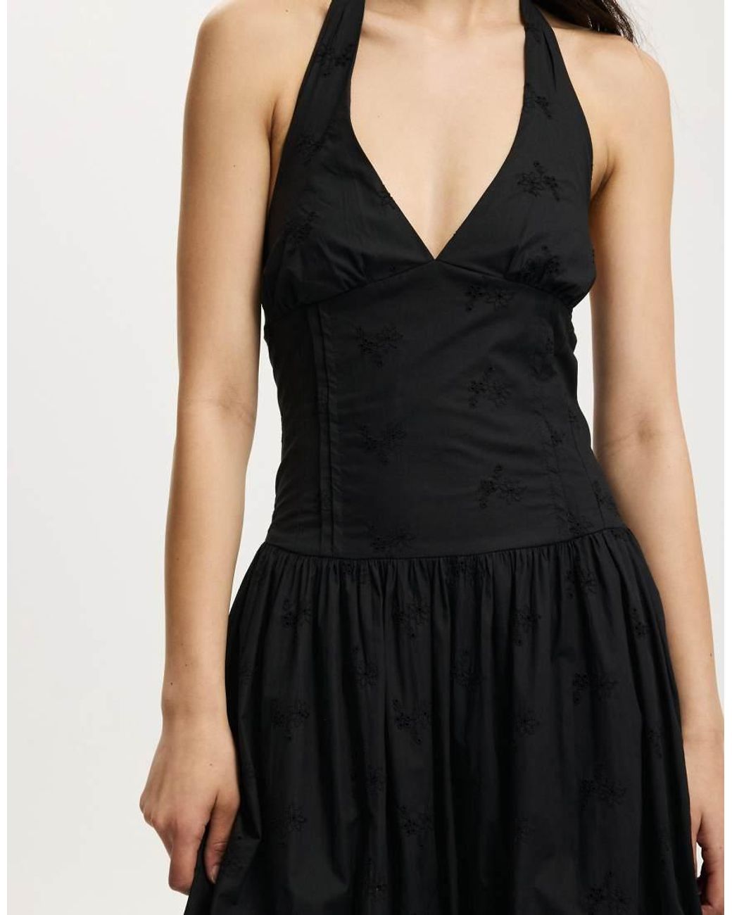 Cotton On Black Kaity Halter Midi Dress