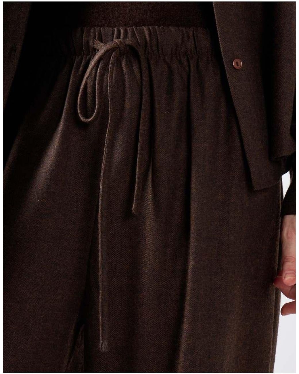NARRATED Blue Drawstring Wide Leg Pants