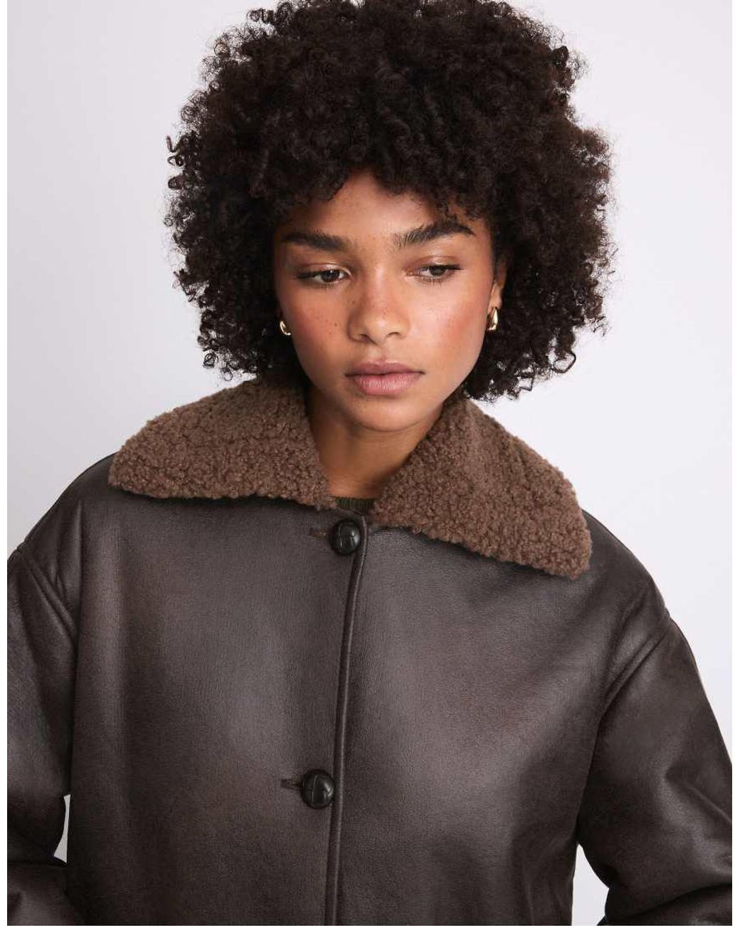 Stradivarius Gray Oversize Double-faced Button-up Jacket