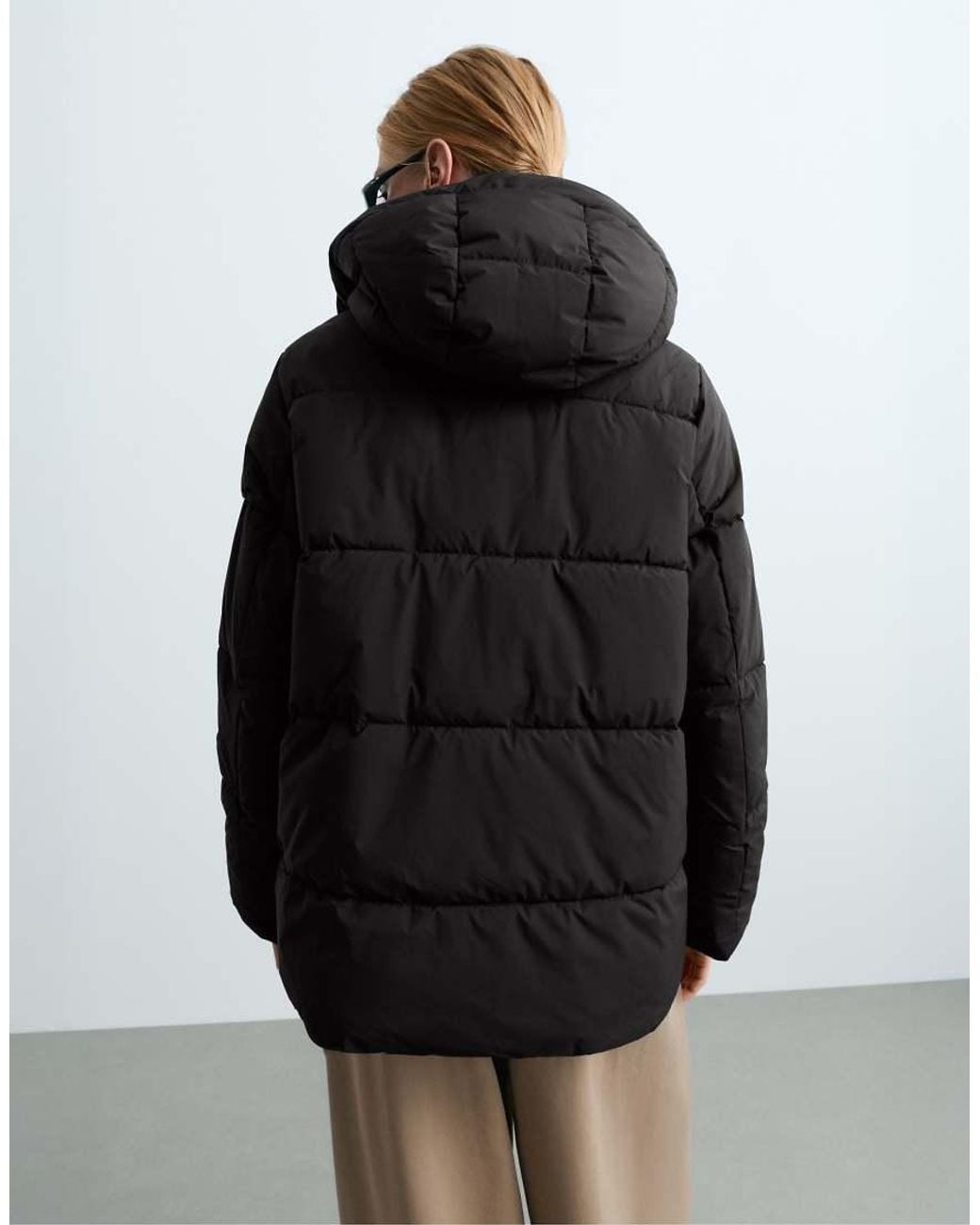 Oysho Black Primaloft Waterrepellent Padded Jacket