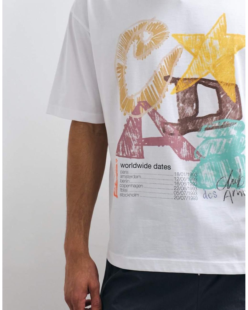 ASOS White Oversized T-shirt With Scribbled Text Print for men