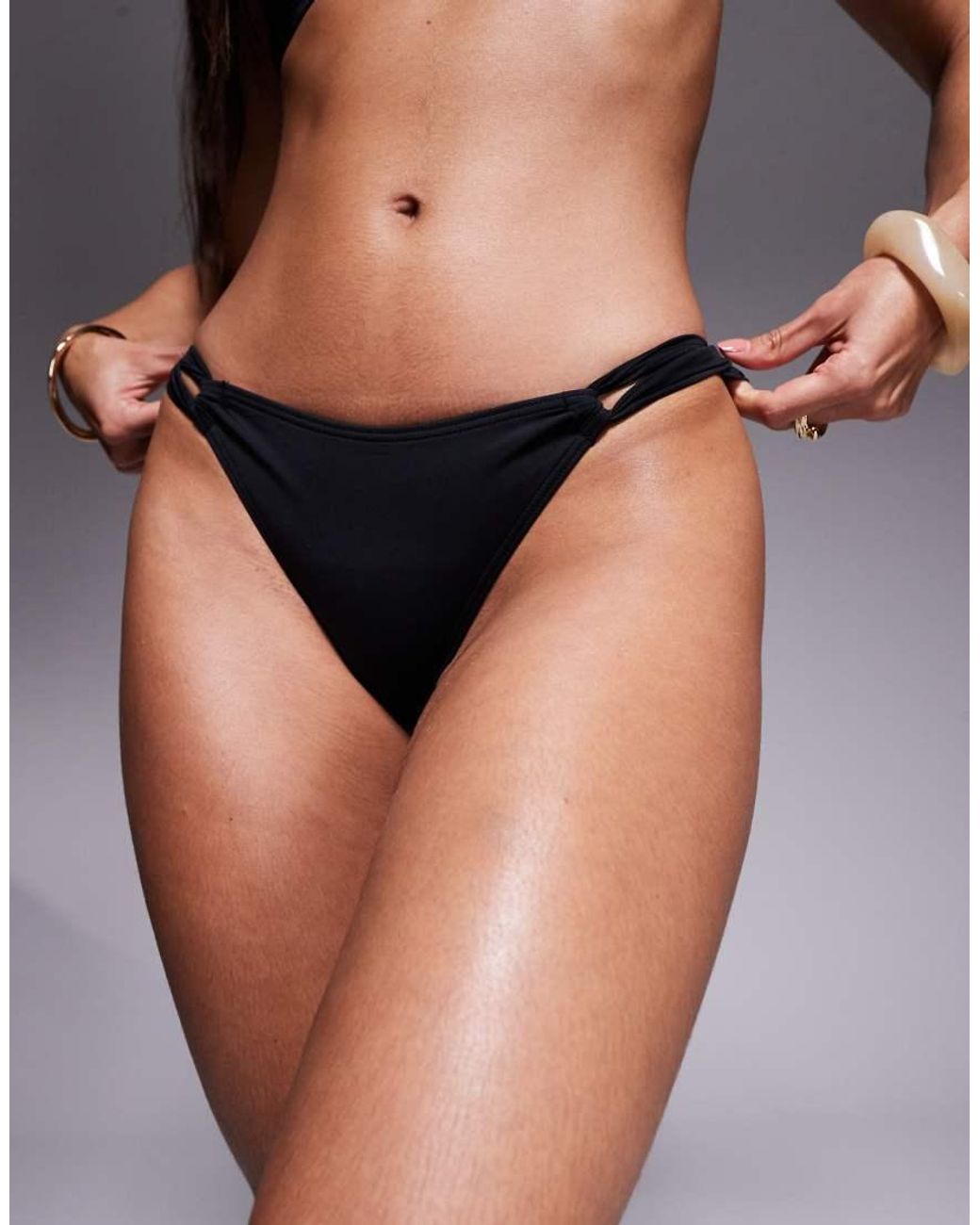 KBX Black Tanga Bikini Bottom