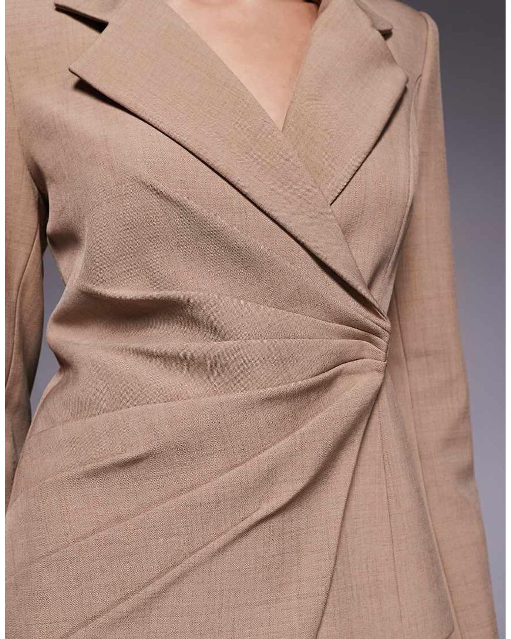 ASOS Brown Premium Side Seam Detail Blazer