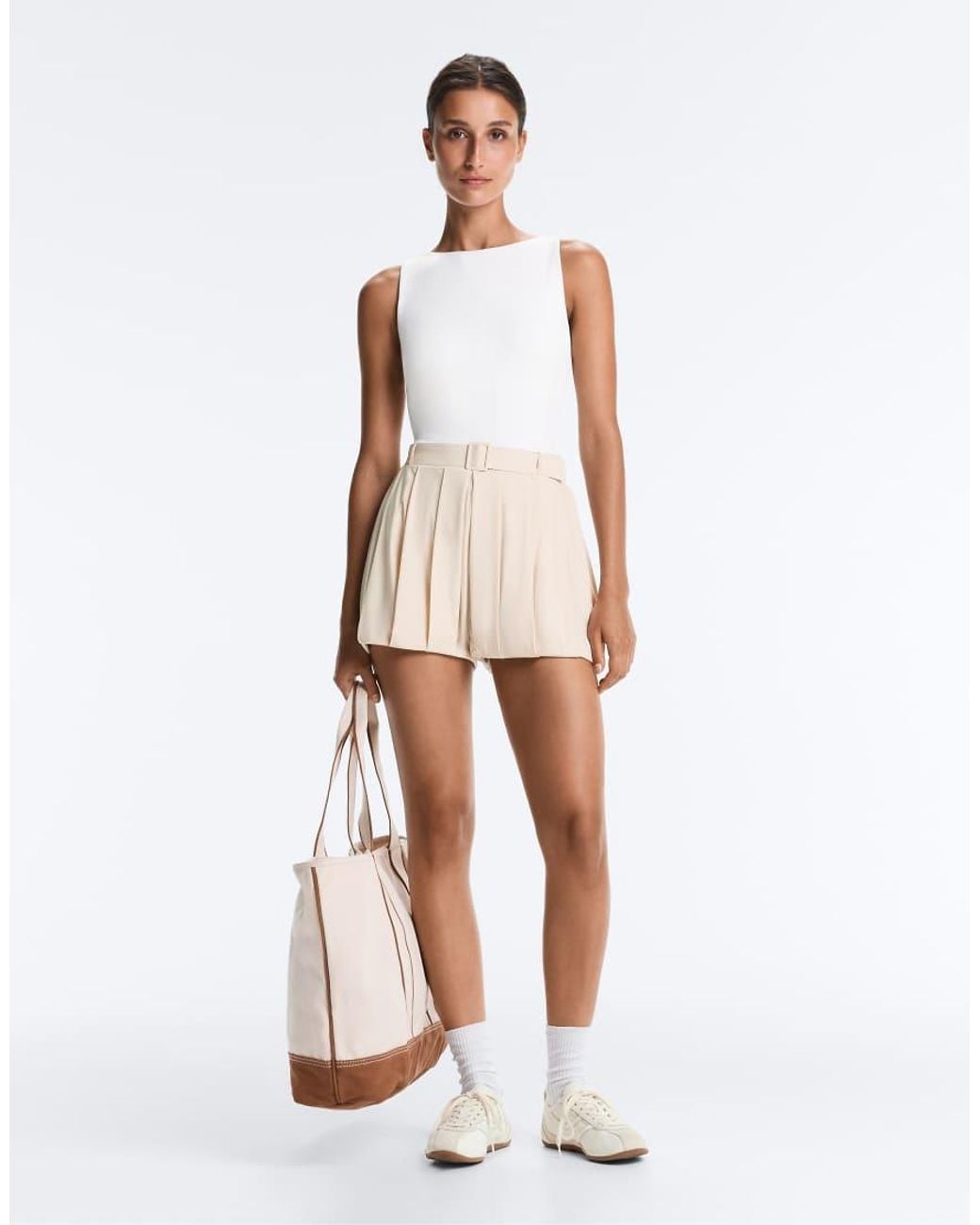 Oysho White Comfortlux Open-Back Body
