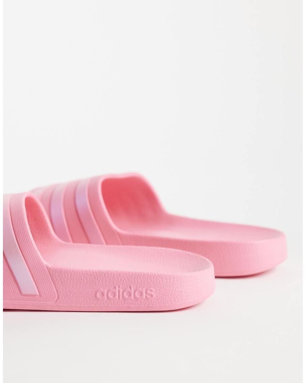 Adidas Originals Pink Adidas Training Adilette Aqua Sliders