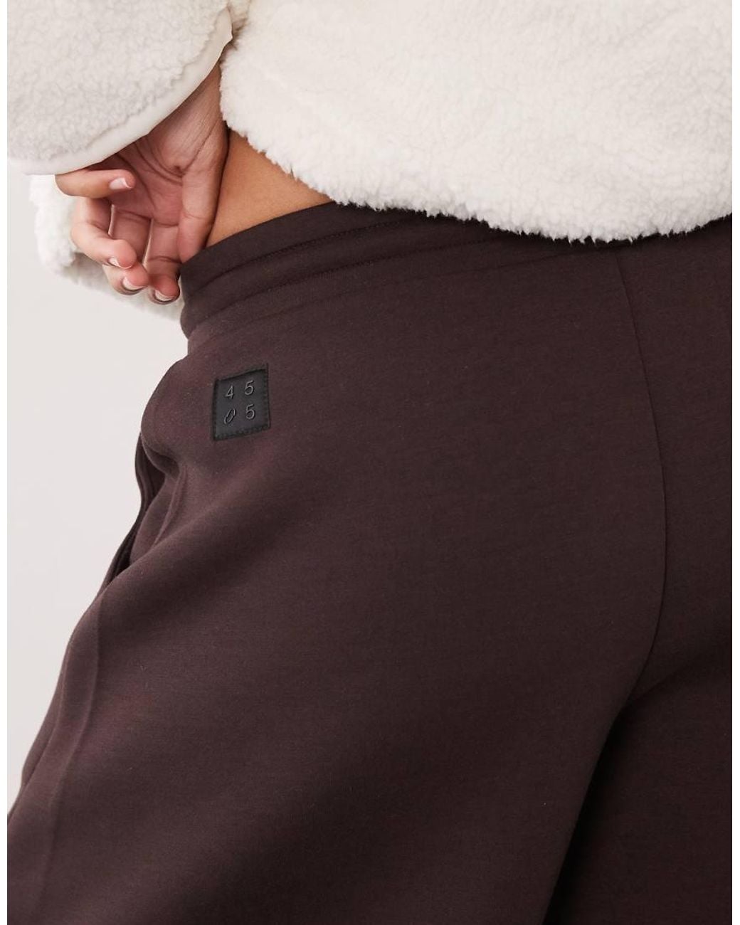 4505 Brown Rest Day Barrel Leg Sweatpants