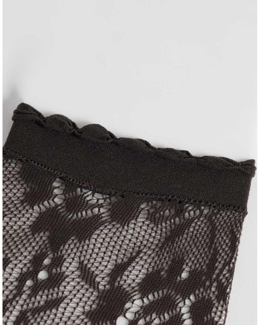 Vero Moda White Sheer Knee High Socks With Lettuce Edge