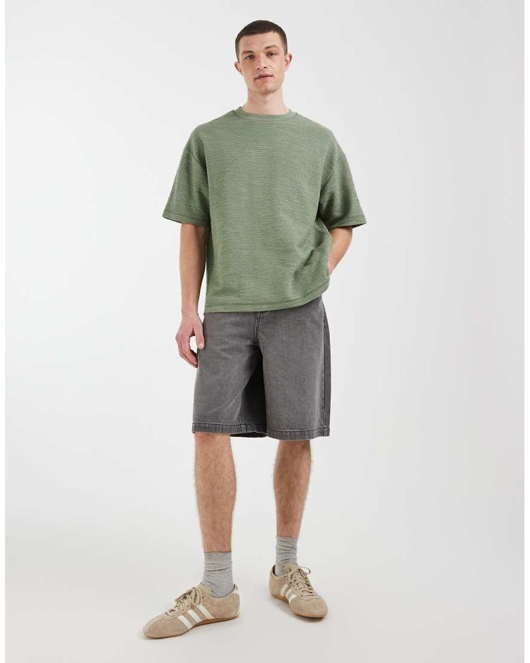 ASOS Green Boxy Oversized T-shirt for men