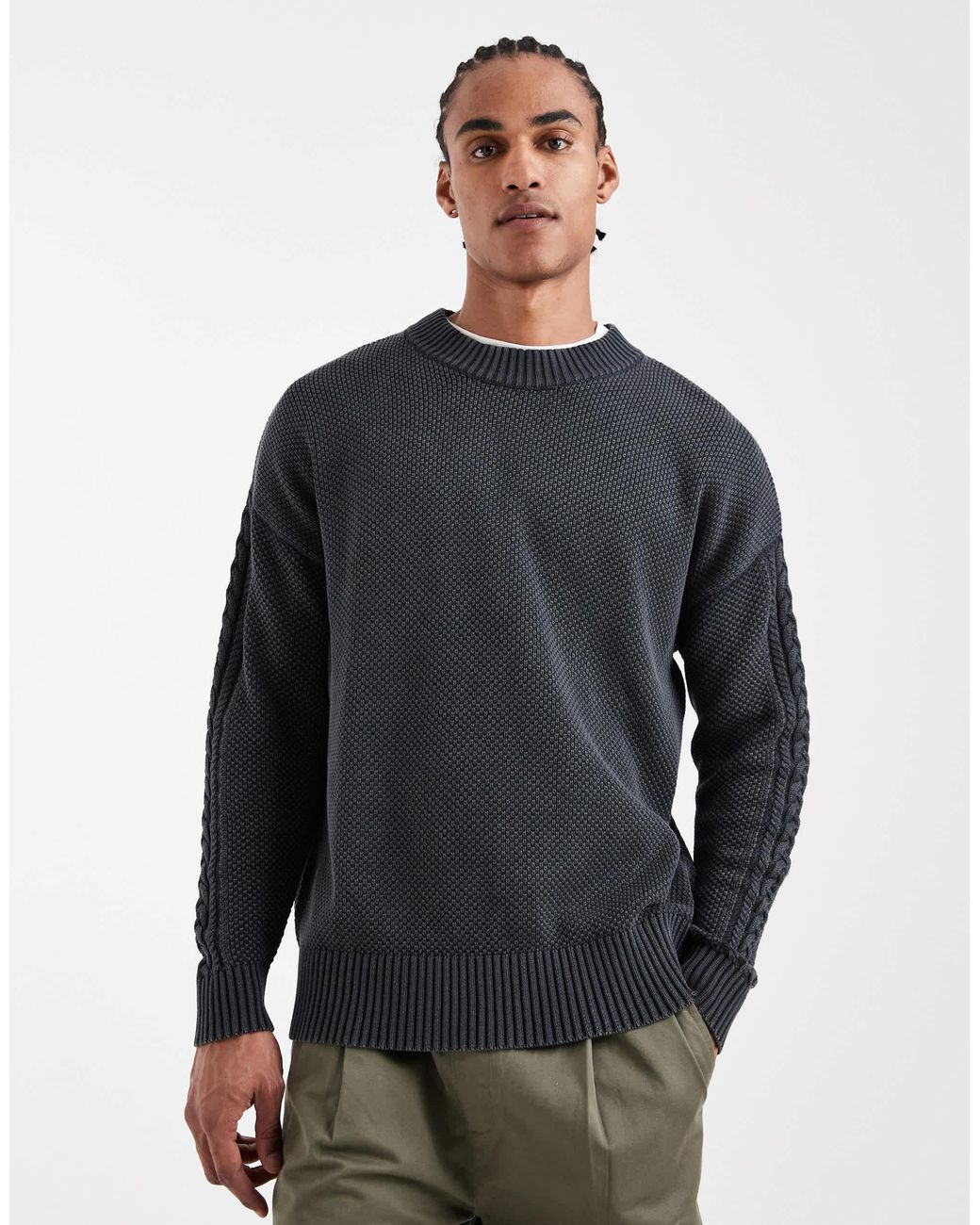 Pull ras Collusion en coloris Blue