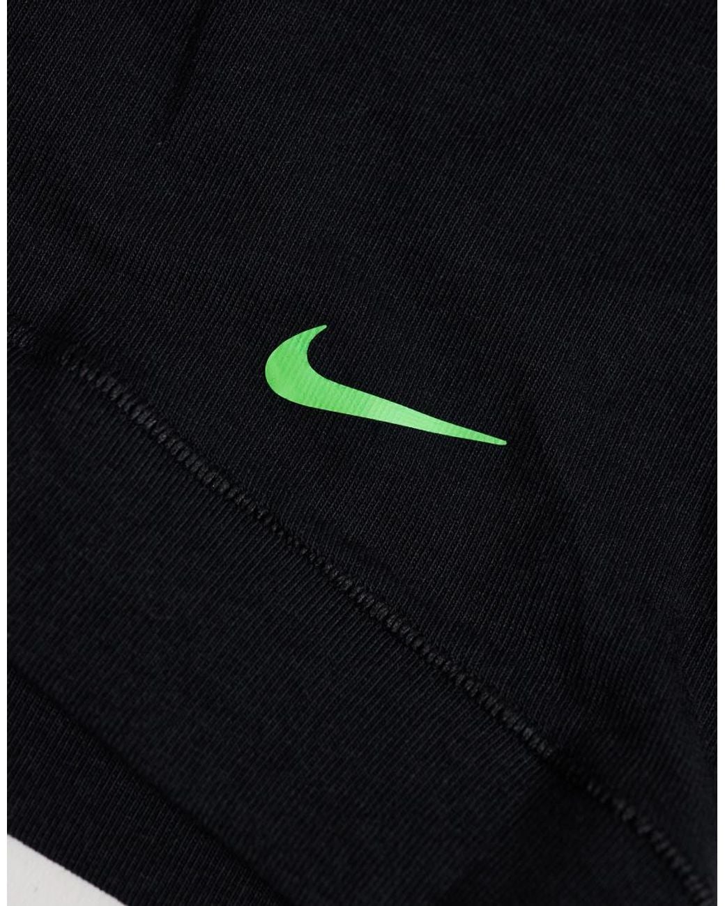 Nike Black Dri-fit Essential Cotton 3 Pack Boxer Briefs With Green Waistbands for men