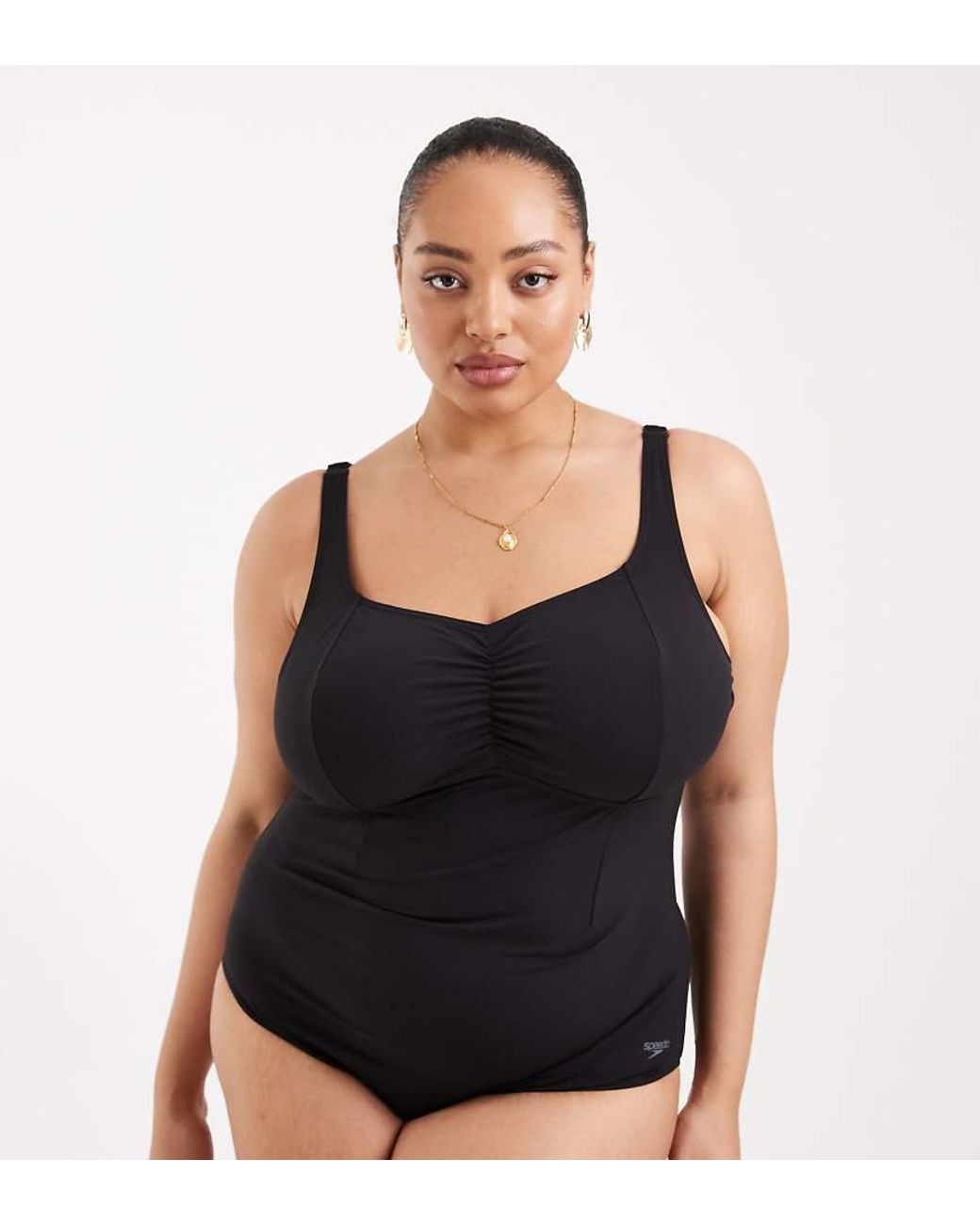 Speedo Black Plus Size Shaping Aquanite Swimsuit