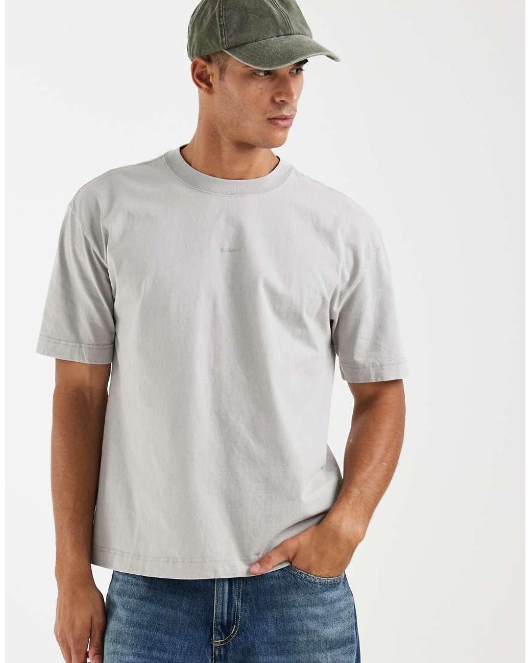 Hollister Gray Chest Logo T-shirt for men